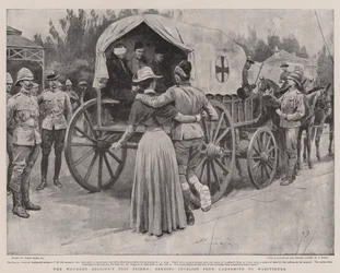 A sebesült katona legjobb barátja, a sebesültek küldése Ladysmithtől Maritzburgig